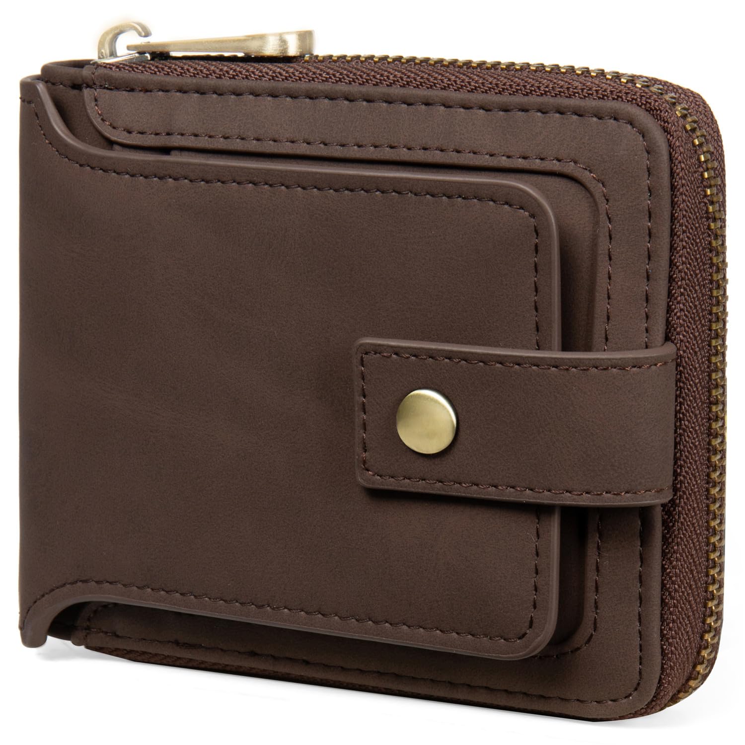 Huztencor Zipper Wallet Men RFID Blocking Leather Bifold Credit Card Wallets (FBA)