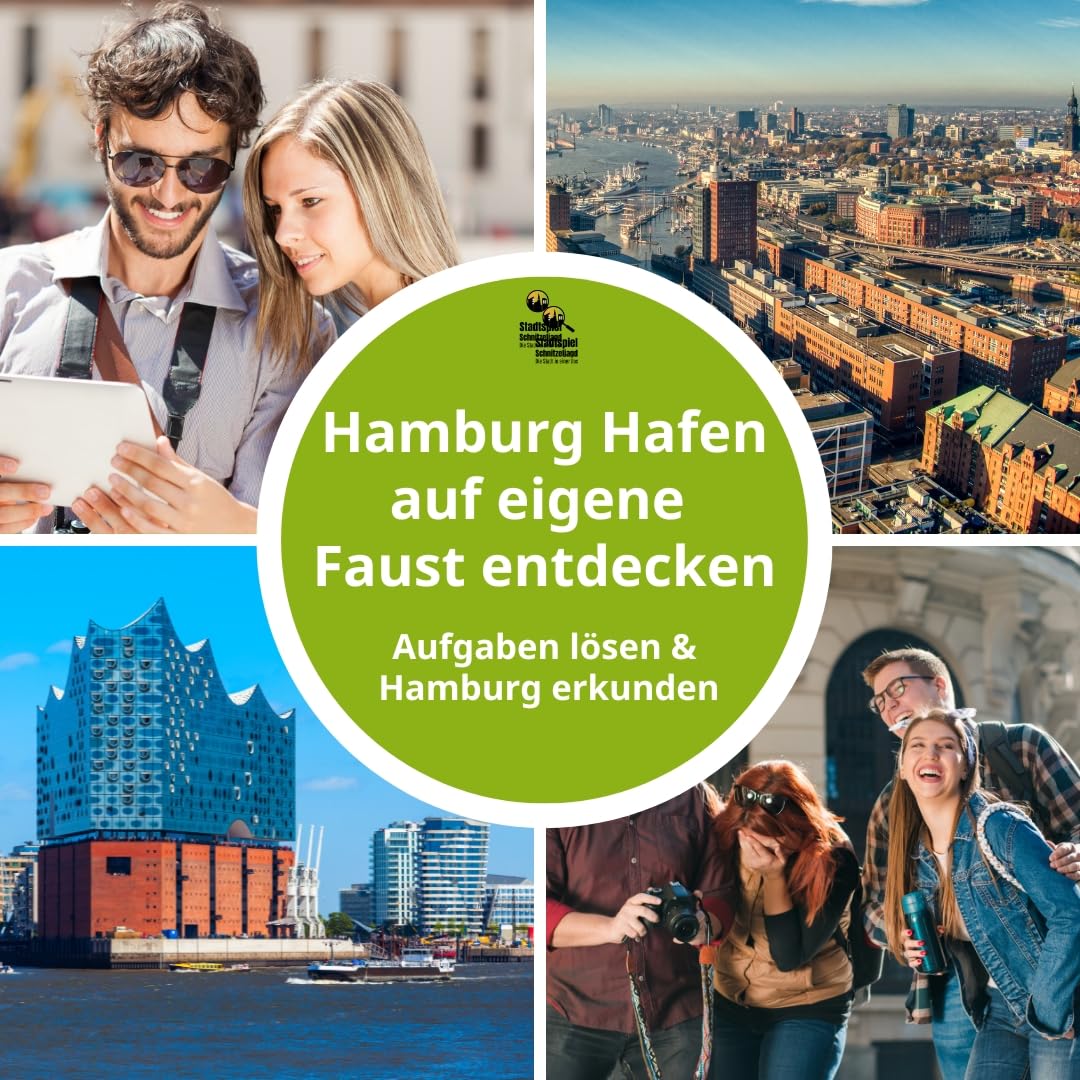 Stadtspiel Schnitzeljagd Hamburg Hafen - Entdeckertour | Stadtrallye durch den Hamburger Hafen – ideales Erlebnisgeschenk für Touristen & Einheimische, perfekt für Teamevents