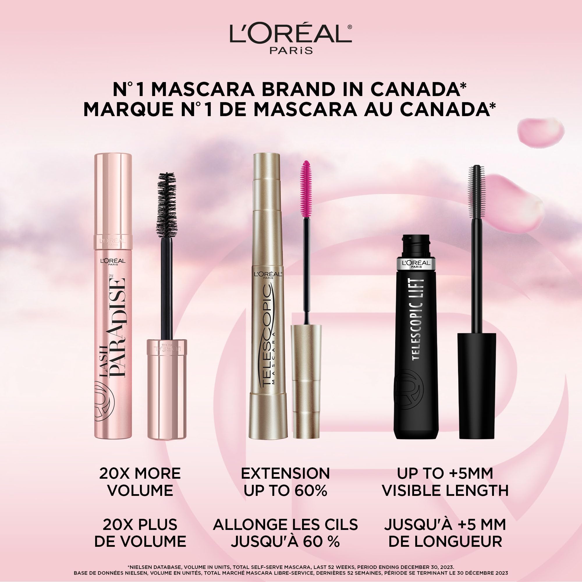 L'Oréal Paris Mascara Makeup Gift Set, Voluminous Lash Paradise