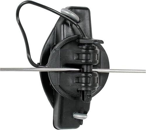 Gallagher G687044 - Paquete de 25 aisladores eléctricos para cercas de madera, color negro