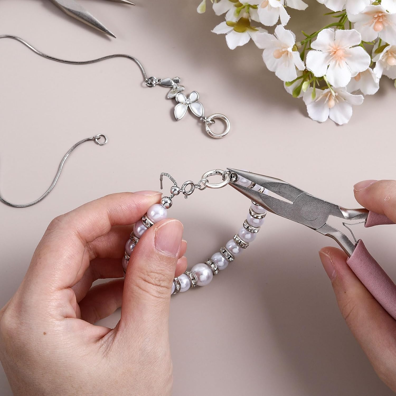 925 Sterling Silver Round Jewelry Clasps, Hypoallergenic Necklace Enhancer Shortener, Spring Bail Clasp Rings Connector Clips for Bracelet Anklet Jewelry Making - Image 7