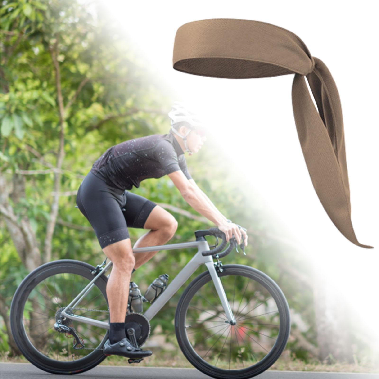 Harilla Sport-Fahrrad-Stirnband zum Binden am Stirnband, einfaches schweißabsorbierendes, langlebiges Haarband, Schweißband für Laufen, Training, Radfahren, Aprikose Fashion