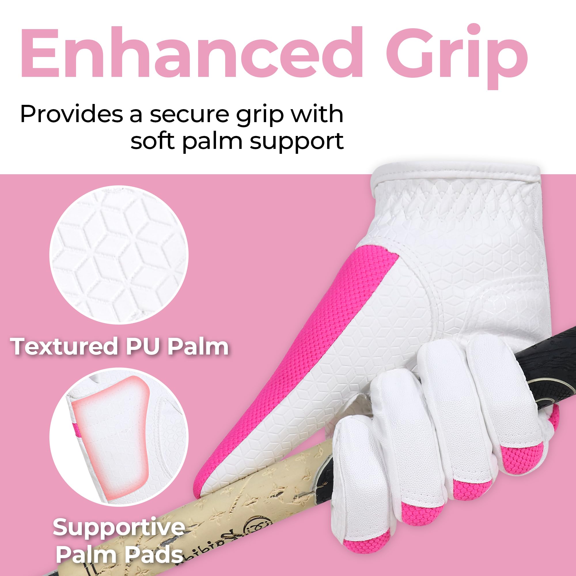 GIAMZONP Womens Golf Glove for Left or Right Hand 1 Pack, Breathable Lightweight Ladies Golf Glove with Non-Slip Grip for Women Golfers - Image 3