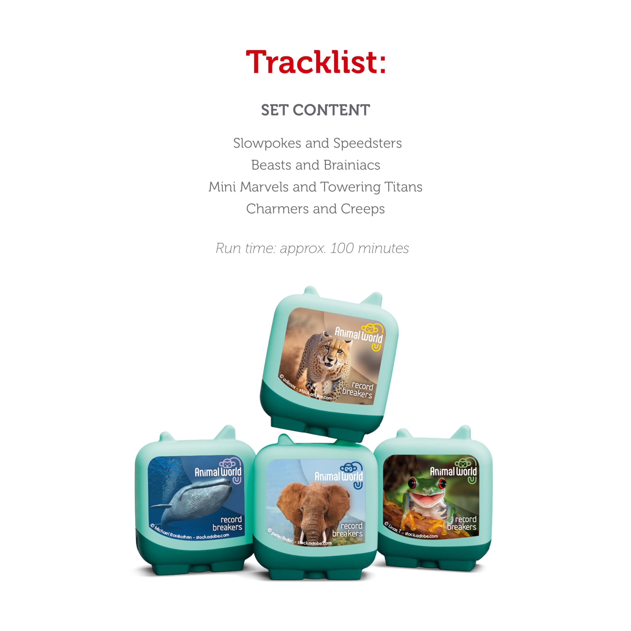 Tonies Clever Set: Animal World: Record Breakers - 4 Pack, Multicolored - Image 4