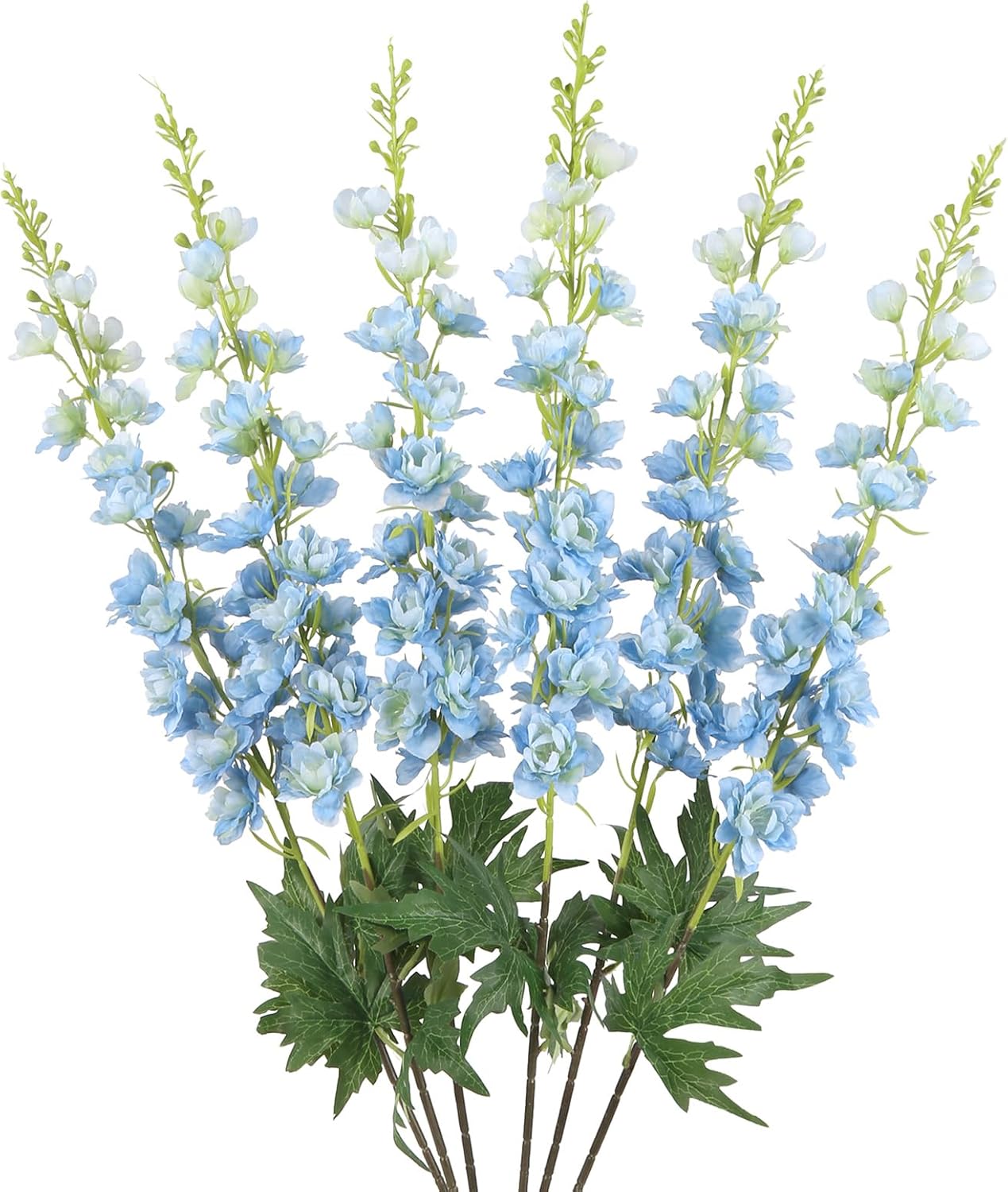 Blue Delphinium Artificial Flowers 6PCS 40.55" Long Stem Silk Larkspur Snapdragon Flowers for Tall Vase for Home Wedding Table Decor(Blue)