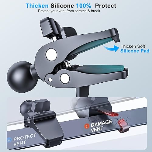 Miniatura 4 de Soporte de teléfono para ventilación de automóvil, soporte magnético para teléfono, imán muy fuerte, soporte de CA de tornillo ajustable mejorado,