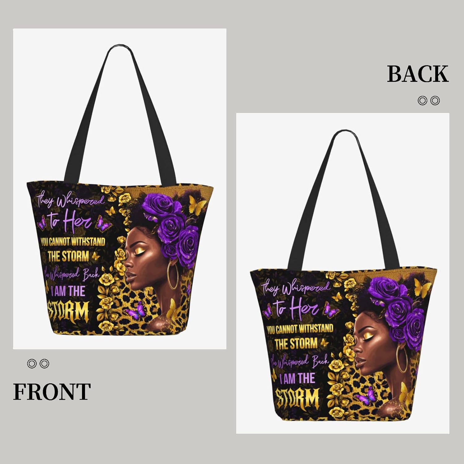 Tote Bag For Women, Tote Bag With Zipper Large Shoulder Bag For Women Travel, Work, Office, College, Nursing - Image 4