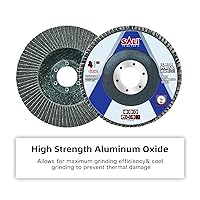 Vista 4 de Sali Paquete de 48 discos de aleta de grano 80 de 4.5 x 78 pulgadas, disco de lijado tipo bisel #29 de grado premium e industrial para amoladora