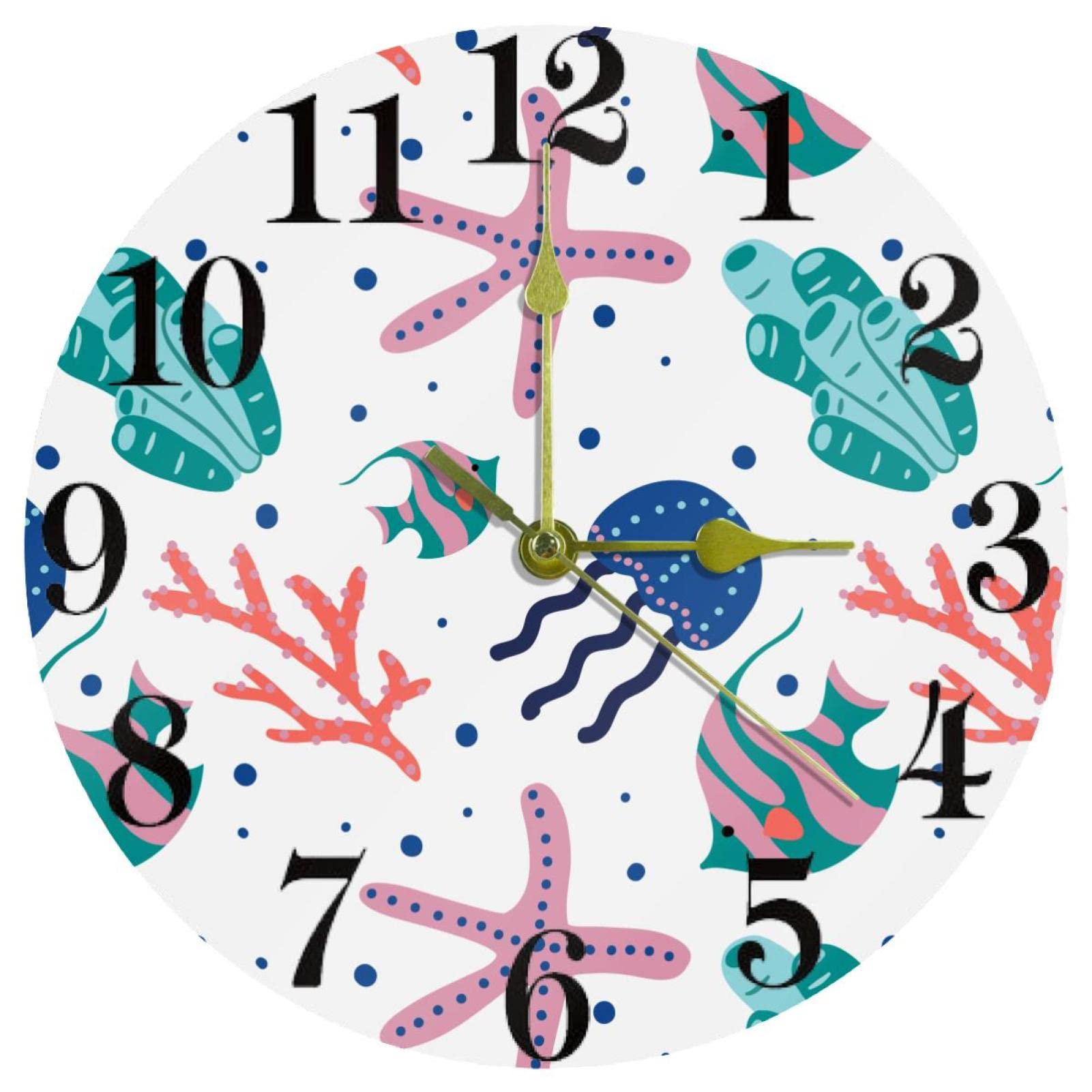 Horloge murale marine silencieuse pour cuisine et bureau