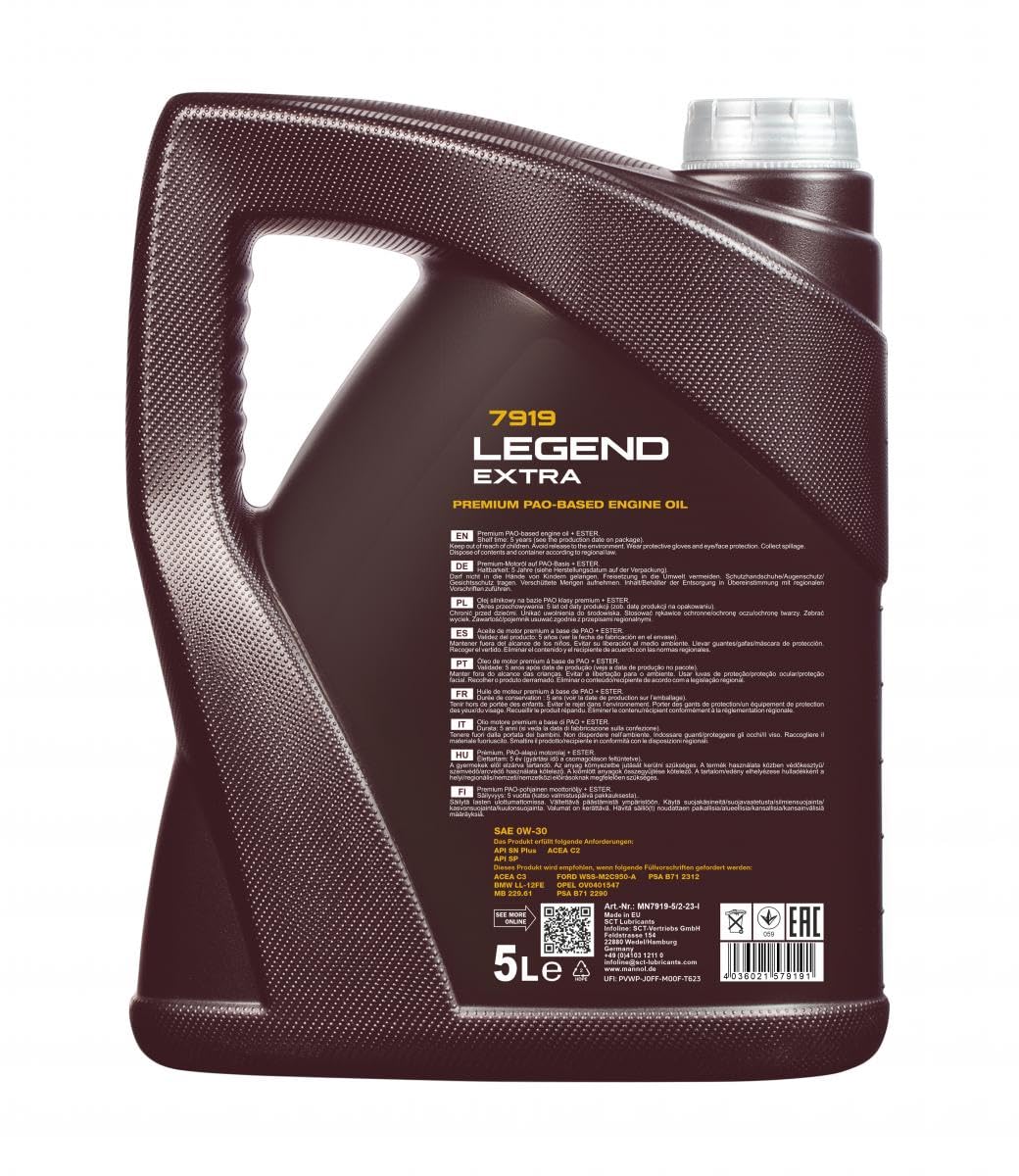 Inspektionspaket enthält 7 Liter Motoröl Legend Extra 0W-30 Ölfilter für Boxer Kasten Expert Traveller F4_ FC_ FJ_ 2.0 BlueHDi 180 F3_