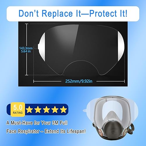 Miniatura 2 de Paquete de 30 cubiertas de lente despegables para 3M 6885, 6000, 6700, 6800, 6900