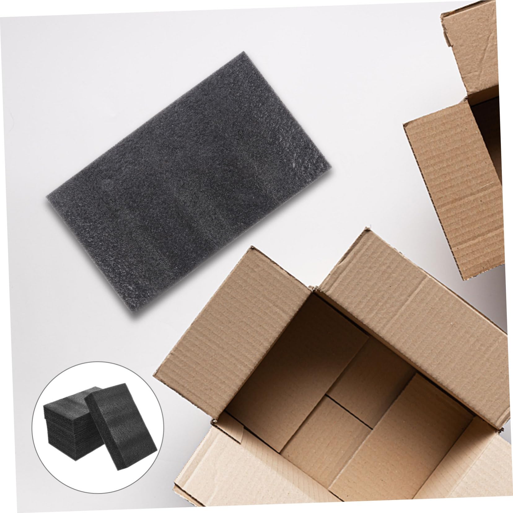 DOITOOL 12 Piezas Insertos de Espuma para Embalaje Tableros de Espuma Express Negros Resistentes y Multiusos para Protección Envíos y Manualidades