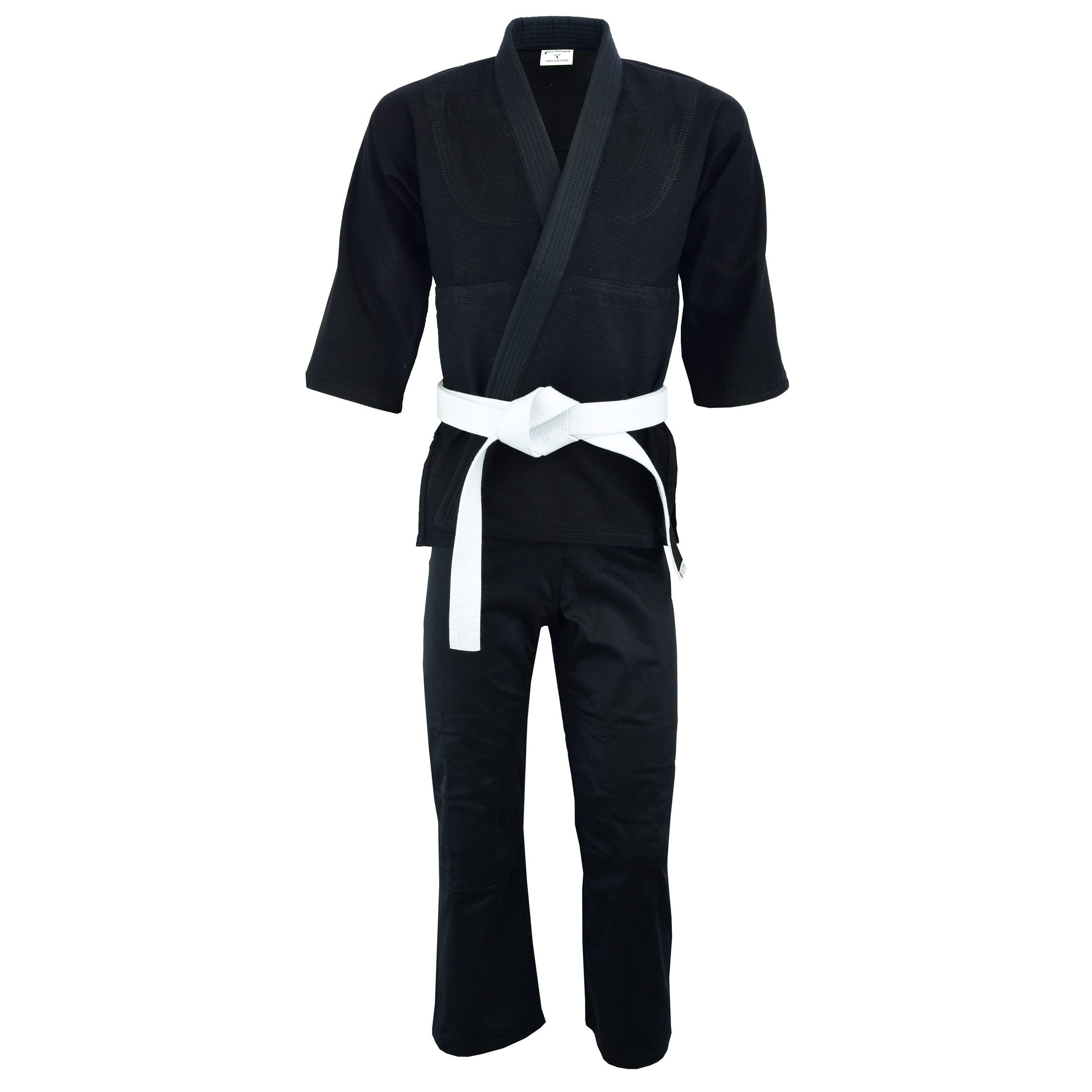 Ultimate - Judo Single Weave Kids Adults Unisex Karate Gi Uniform - (Belt Included)