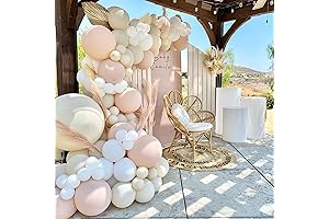 Sand White Balloon Garland Arch Kit For Peach Decorations