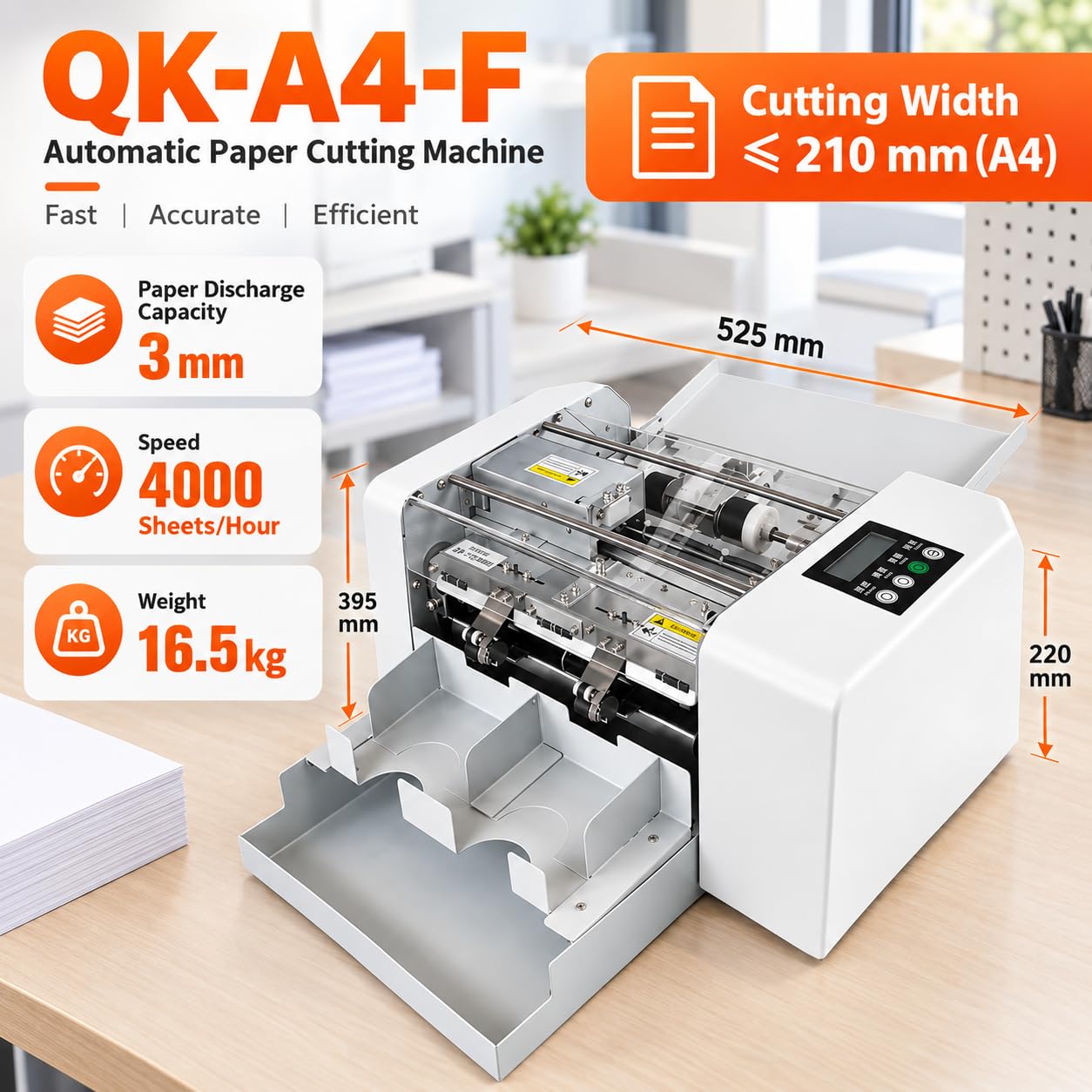 Automatyczny nóż do wizytówek, 4000 kart/godzinę krajalnica do papieru A4