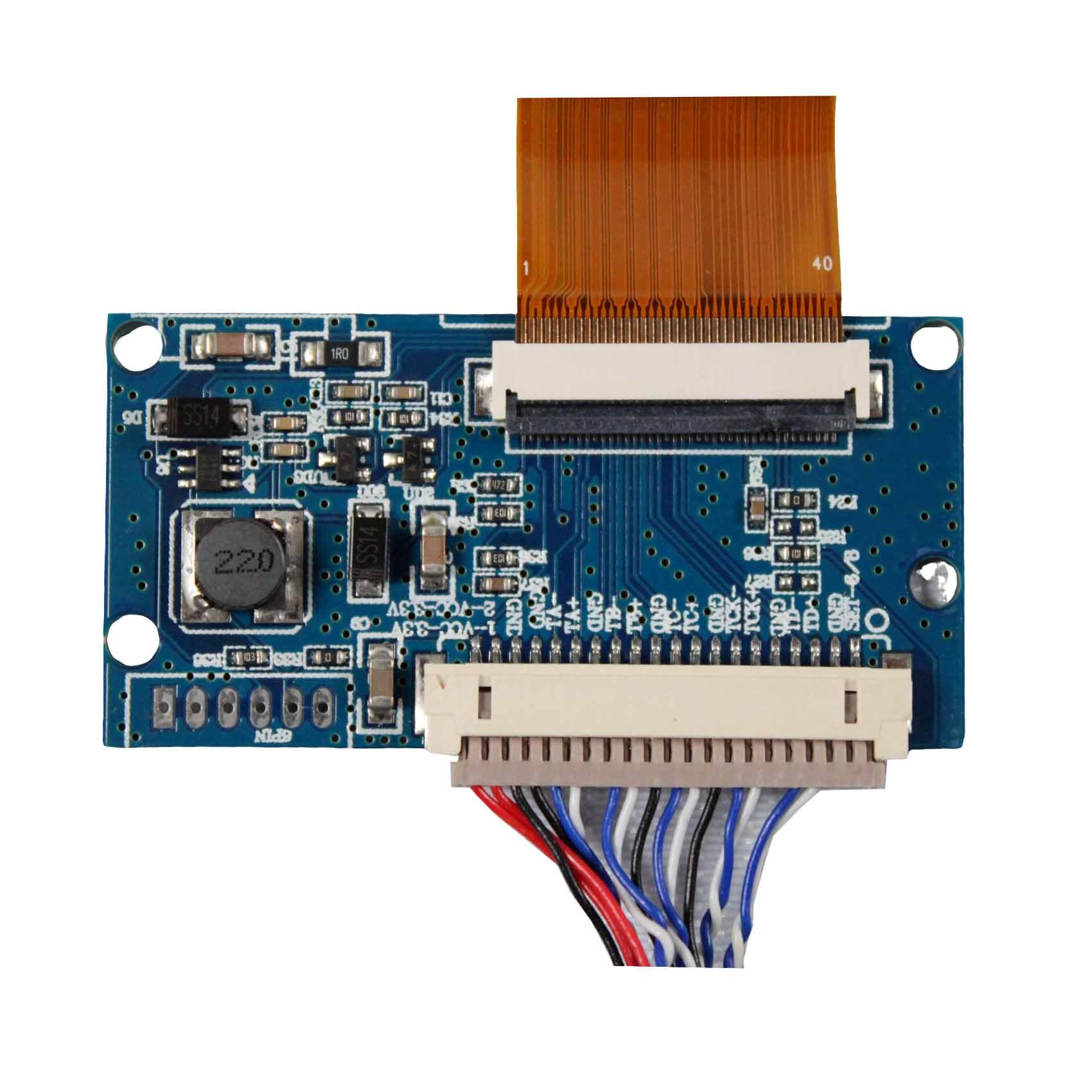 VSDISPLAY Pantalla LCD táctil de 7 pulgadas 1024 x 600 250 nits, con placa VGA H/D
