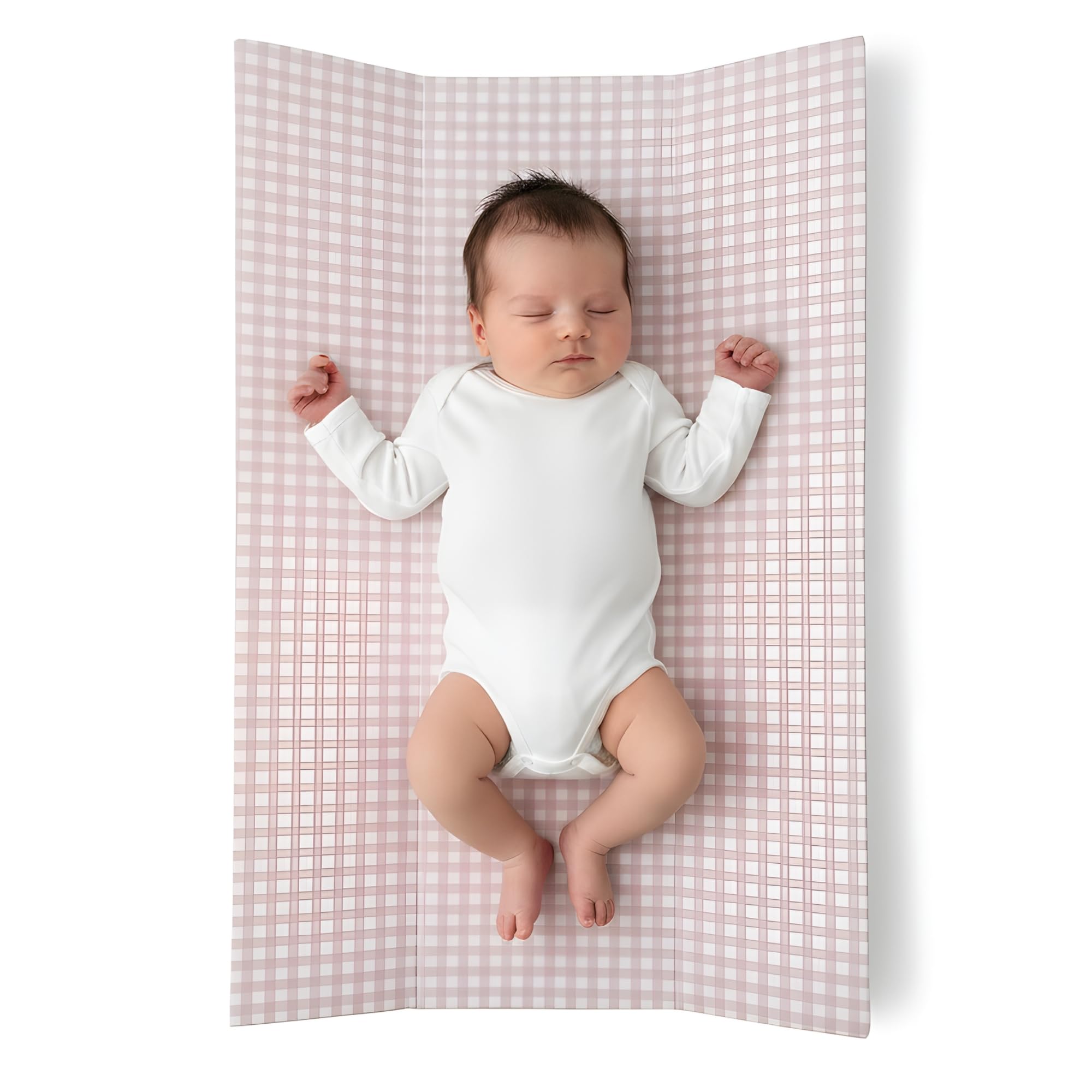 Amazon.com : Clair de Lune Gingham Anti-Roll Wedge Baby Changing