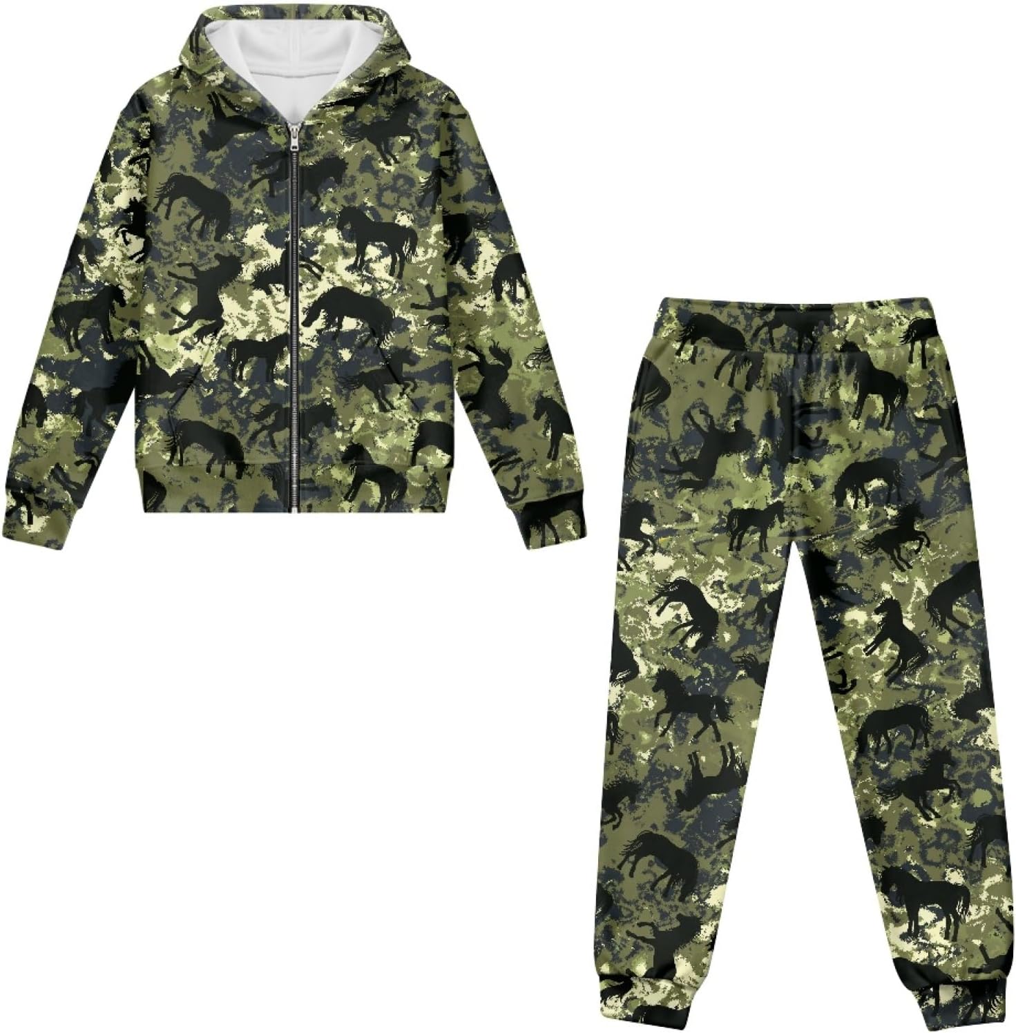 HUIACONG Girls Sweatsuits Children Long Sleeve Sweat Set for Kids Boys