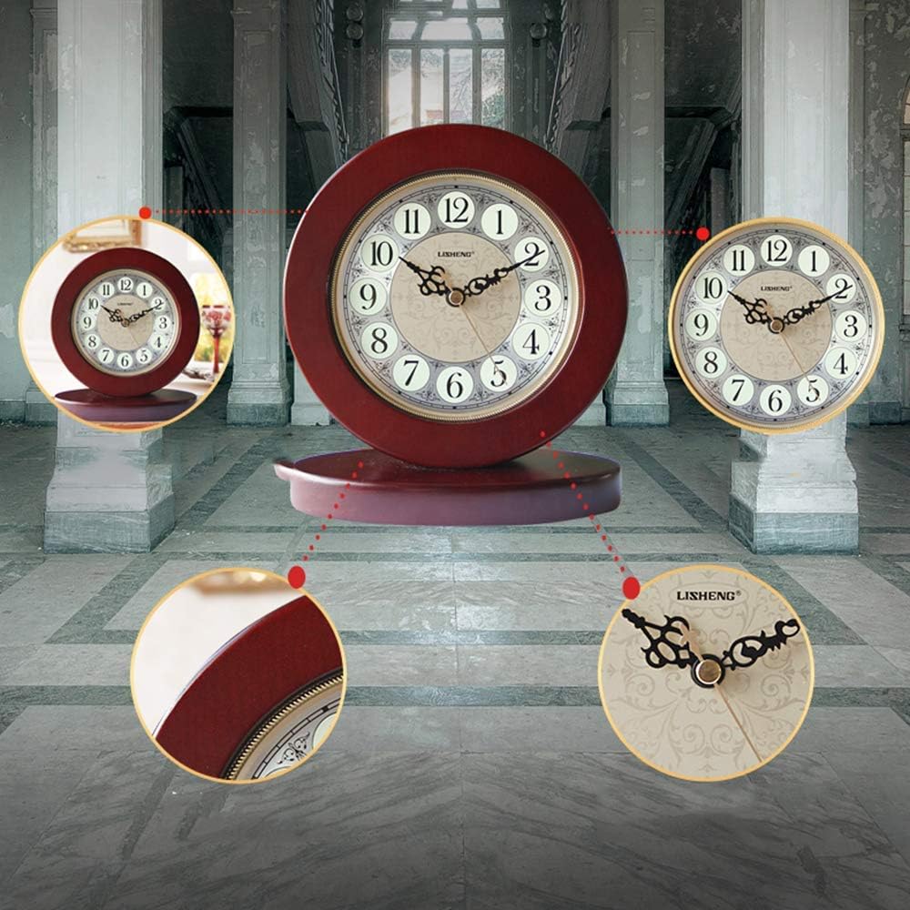 Table Clock Mantle Desk Clock,Mute,Desk Decoration Clock Living Room Mantel Clock Office