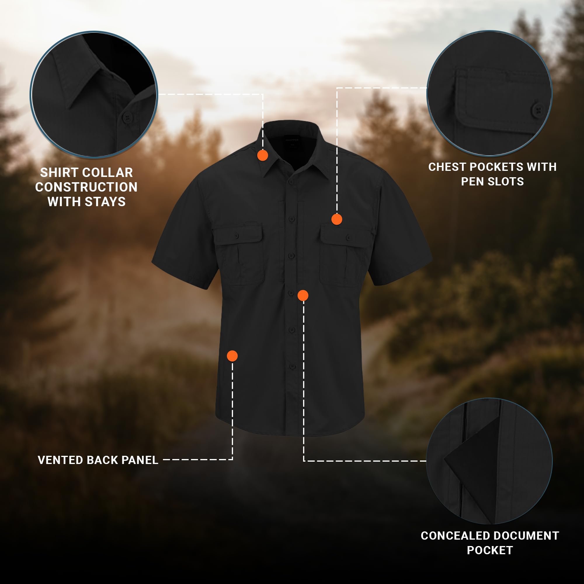 Propper Kinetic - Camicia a Maniche Corte da Uomo