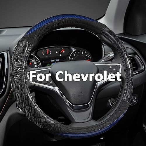 GIANT PANDA Cubierta del volante para Chevy Silverado - Cubierta del volante del coche para Chevrolet Colorado Tahoe - Negro