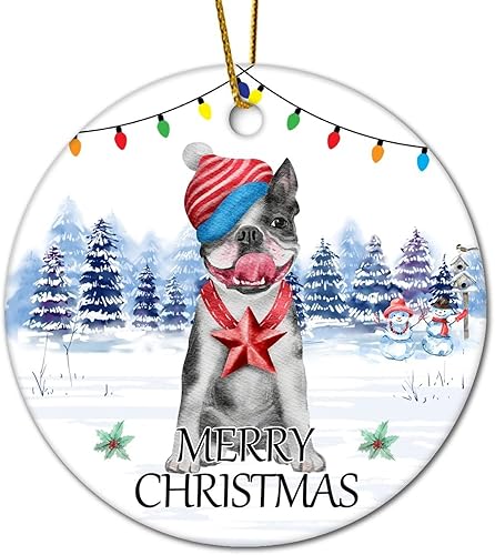 Miniatura 8 de Christmas Pet Bauble Chow Chow Dog Memorial Ornament Funny Dog Gift Animal Puppy Xmas Tree Hanging Pendant Keepsake Ceramic Holiday Decoration Gift