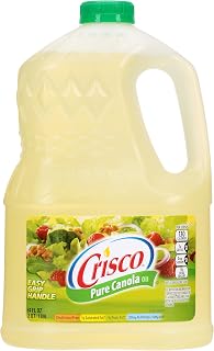 Crisco Pure Canola Oil 64 oz - Flavorless Versatile Cooking Oil, 0g Trans Fat, Kosher, Ideal for Frying Baking