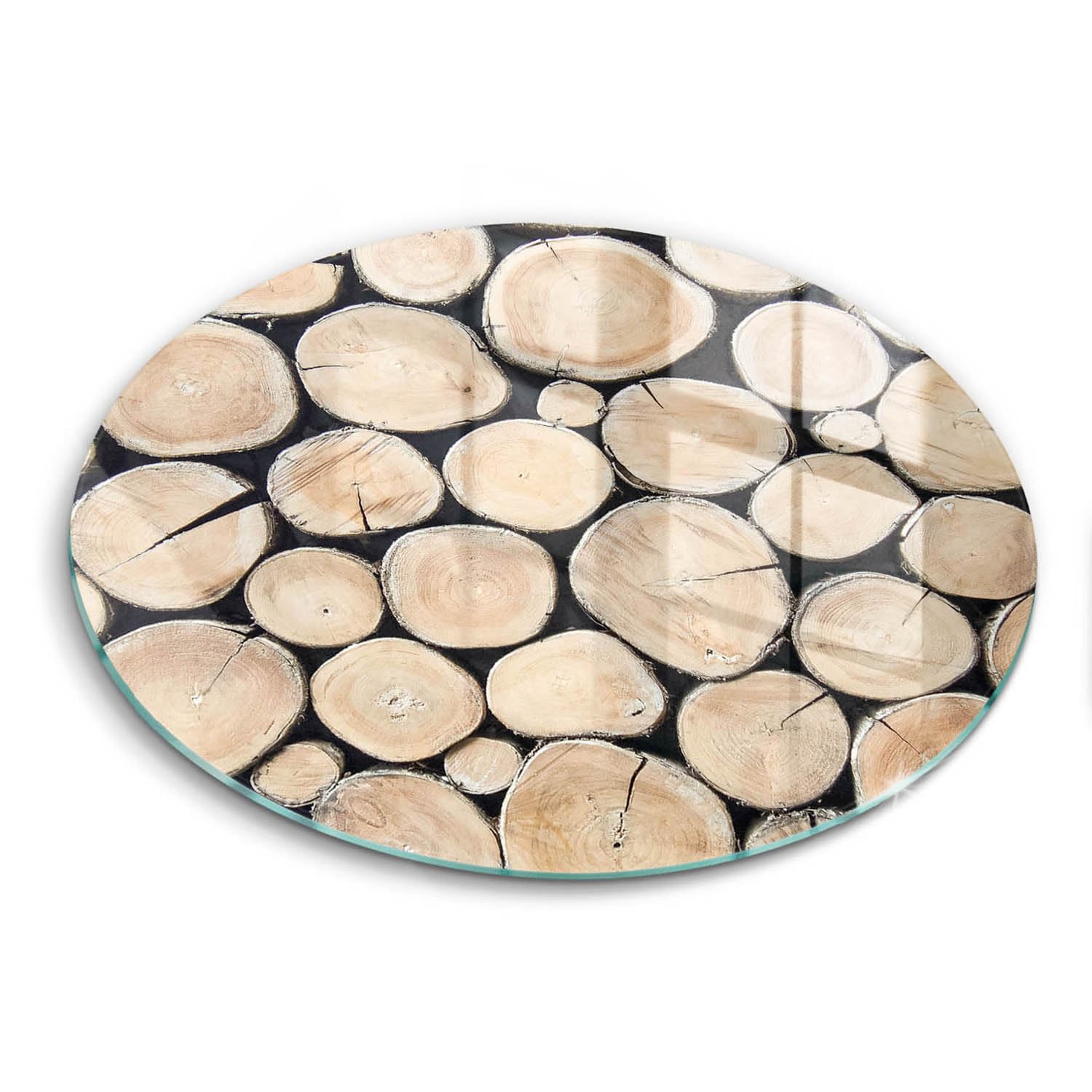 Planche en bois de tronc Wallfluent pour cuisiner et partager vos recettes familiales de 40cm