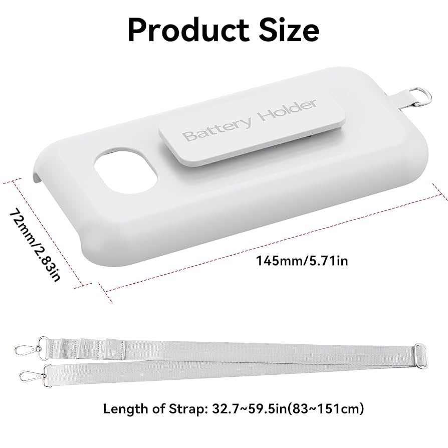AVP用バッテリーホルダー 保護カバー ケース ストラップ付き 白色 Amazon | Vision Pro用バッテリーホルダー、ベルトクリップと