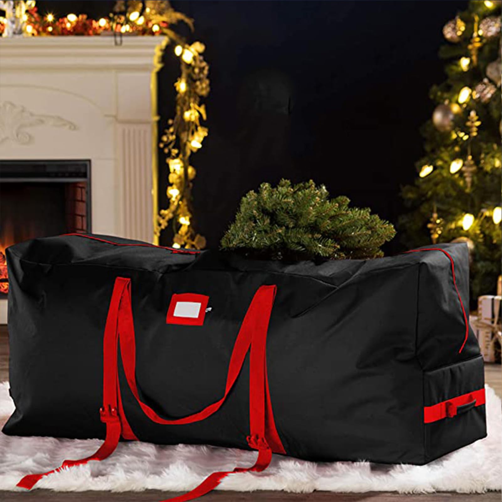 Sacca per Albero di Natale Organizzatore Resistente Con Ruote E Maniglie | Sacca Impermeabile Per Albero Di Natale Per Imballaggio, Trasloco, Abbigliamento, Casa, Soffitta, Garage E Vacanze