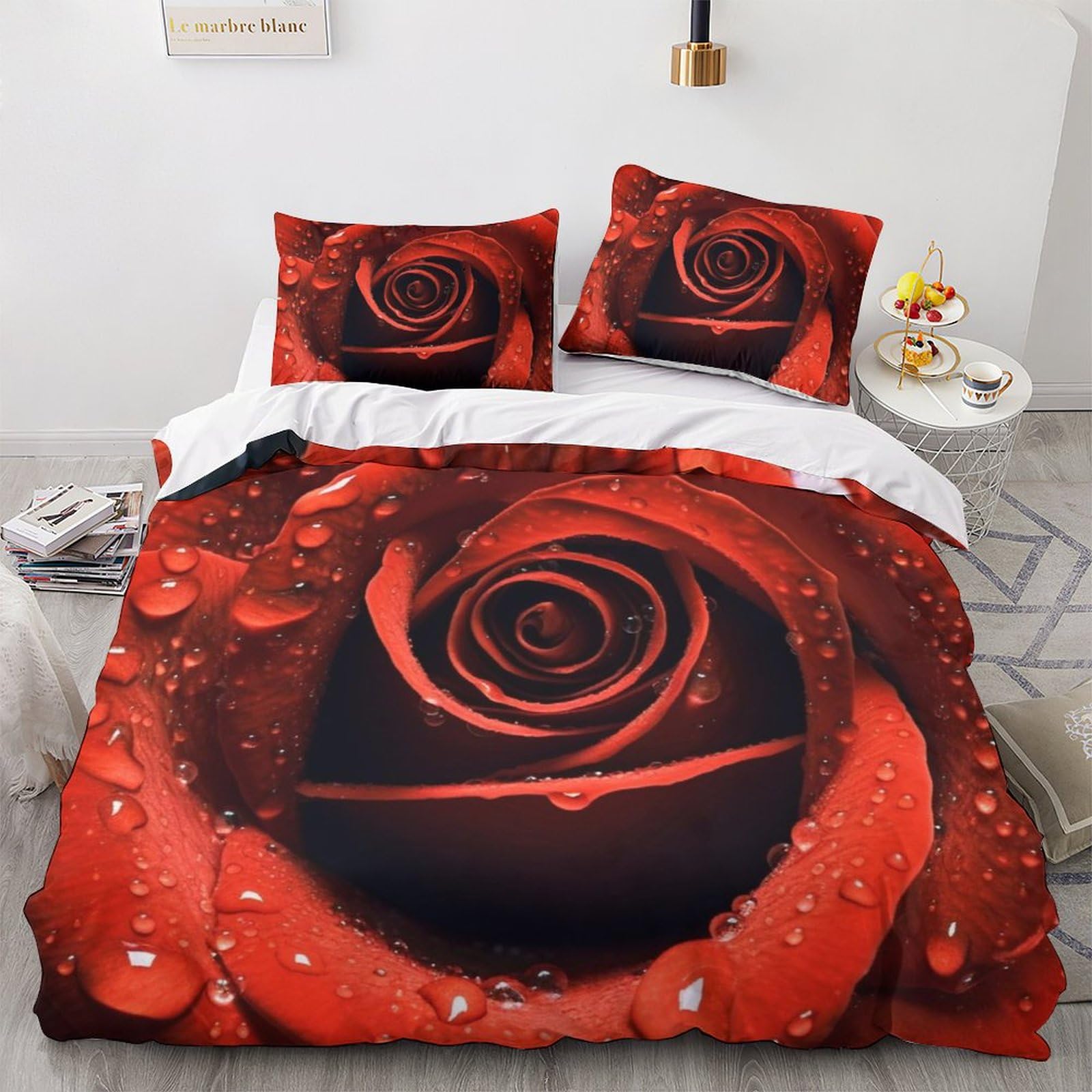 Housse de couette fleurie rose pour créer une ambiance printanière dans votre chambre