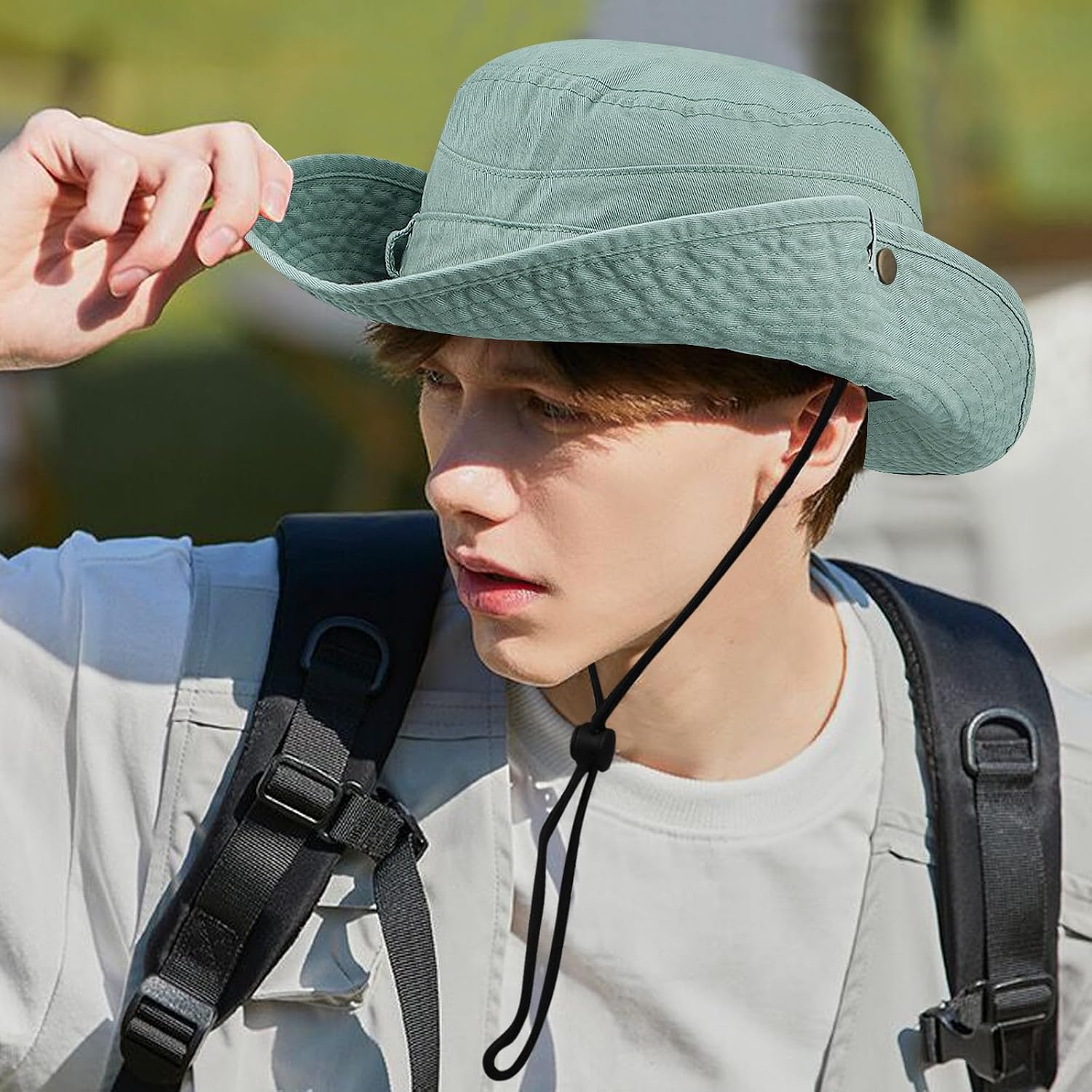 Clakllie Reversible Packable Boonie Fishing Hat UV Protection Sun Beach Hat image 3