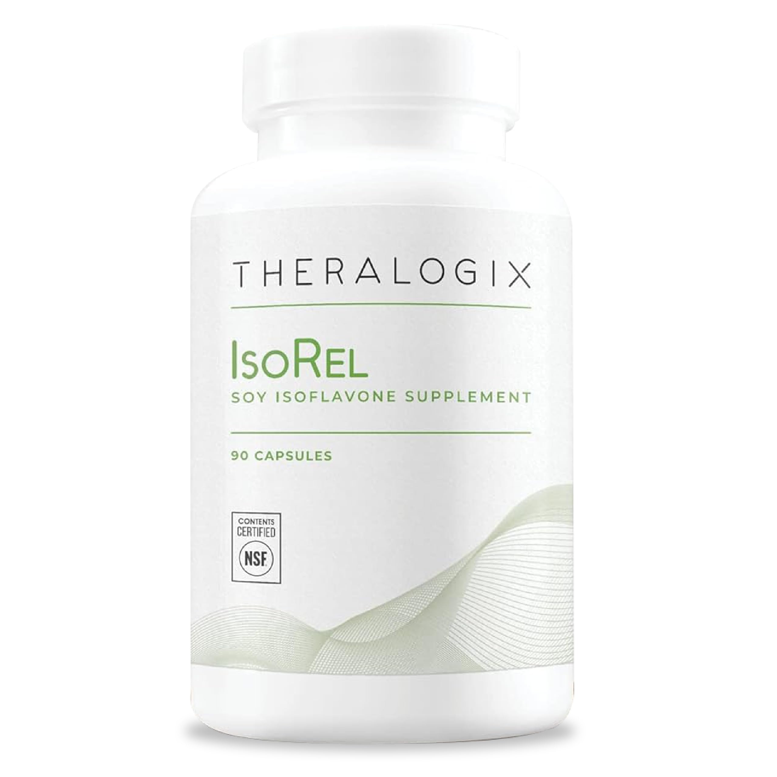 IsoRel Whole Soybean Extract Supplement - 90-Day Supply - Menopause Support to Aid Hot Flashes - Prostate Health Support for Men - NSF Certified - 90 Capsules