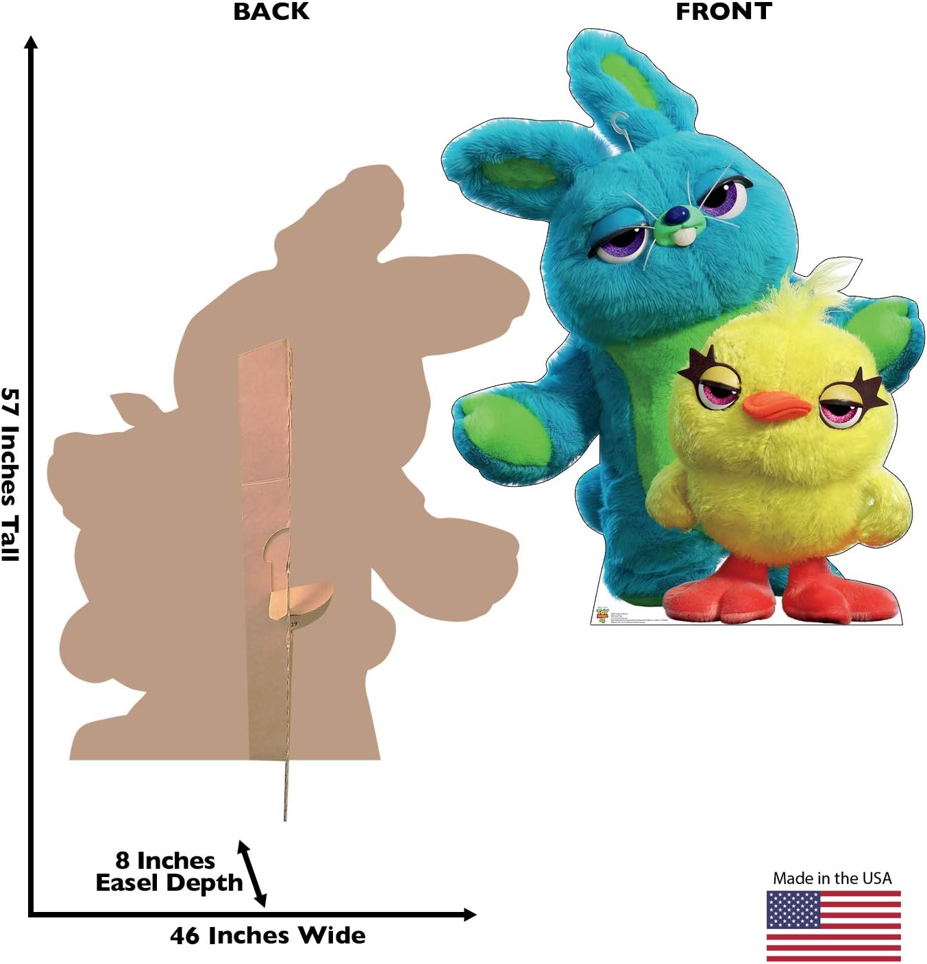 Ducky and Bunny Toy Story 4 Life-Size Cardboard Stand-Up