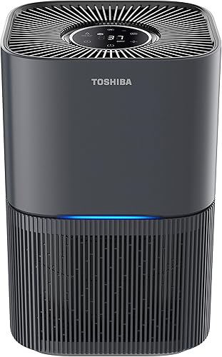 Toshiba Purificadores de aire para el hogar de hasta 198 pies cuadrados, filtro HEPA verdadero H13, sensor de calidad del aire, temporizador de 12