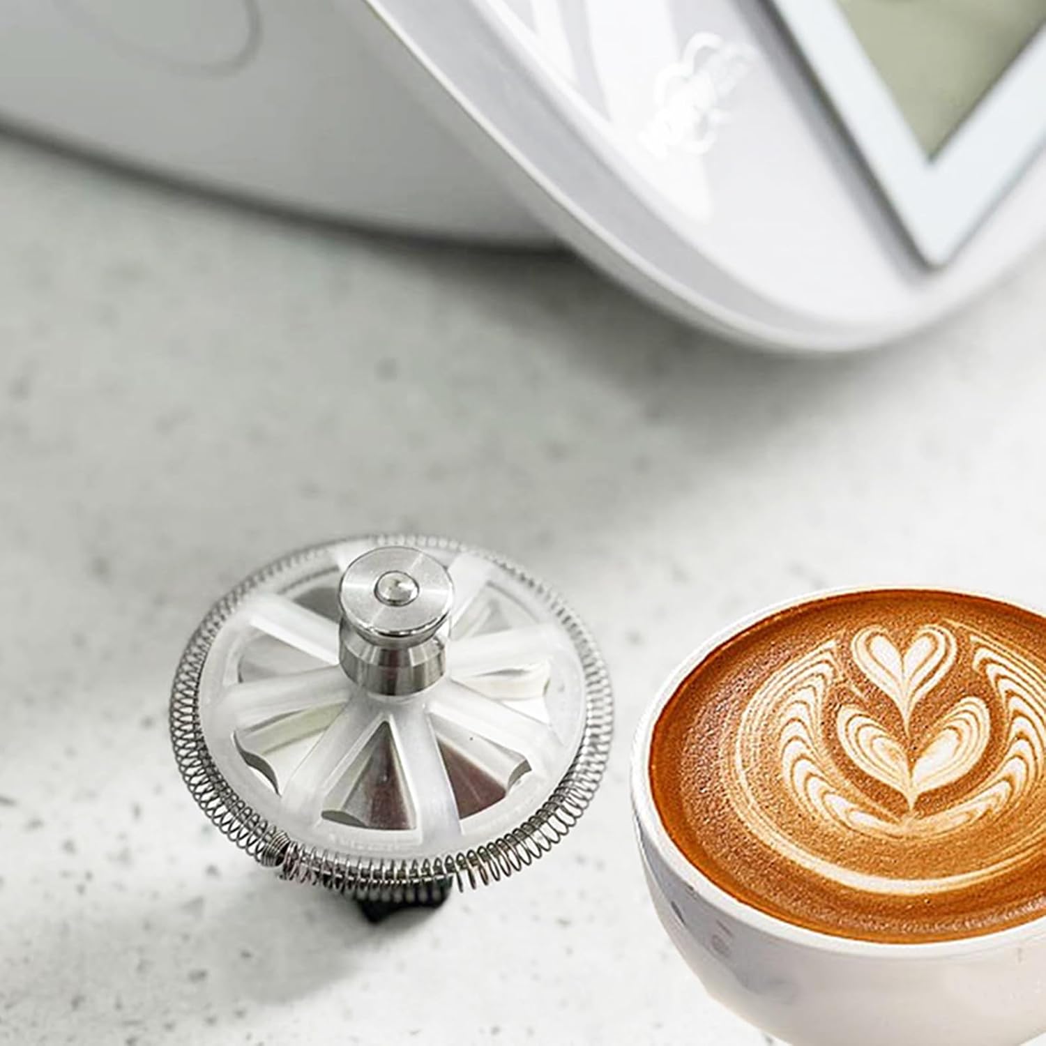 Whisk Replacement for Thermomix TM5/TM6, Stainless Steel Milk Frother Attachment Compatible with Thermomix TM5/6 Milk Froth and Steamer Accessories