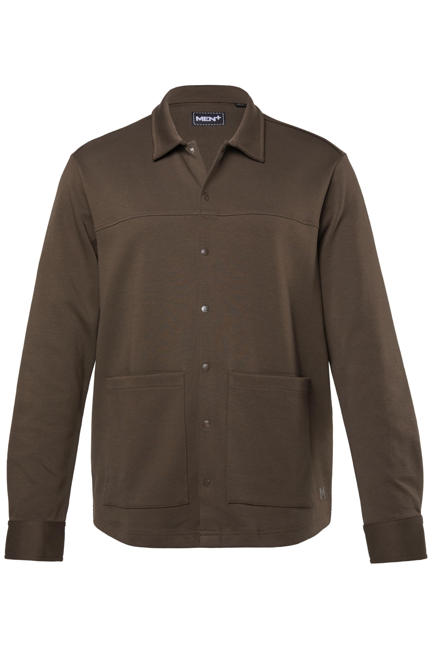 Men Plus Herren große Größen Übergrößen Menswear L-8XL Jersey-Overshirt FLEXLASTIC®, Langarm, Hemd, Kentkragen 842321