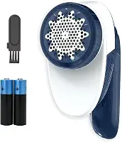 Papa Bolinhas e Fiapos Arno Azul e Branco PBAZ, com manuseio ergonômico, ideal para todos os tecidos, 2 pilhas AA incluídas
