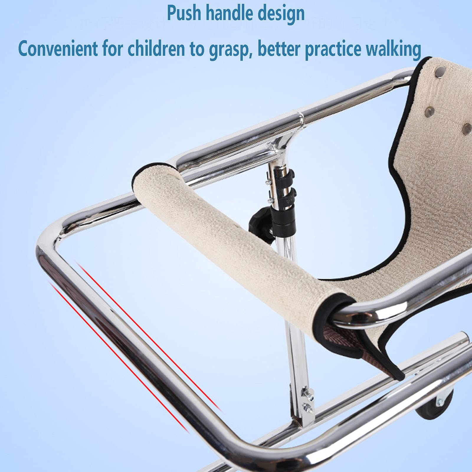 Andador con Andador para Rehabilitación Infantil, Ayuda para Caminar con Asiento, Ayuda para Movilidad para Caminar, Ayuda para la rehabilitación de las extremidades Inferiores, Soporte para Entrenami
