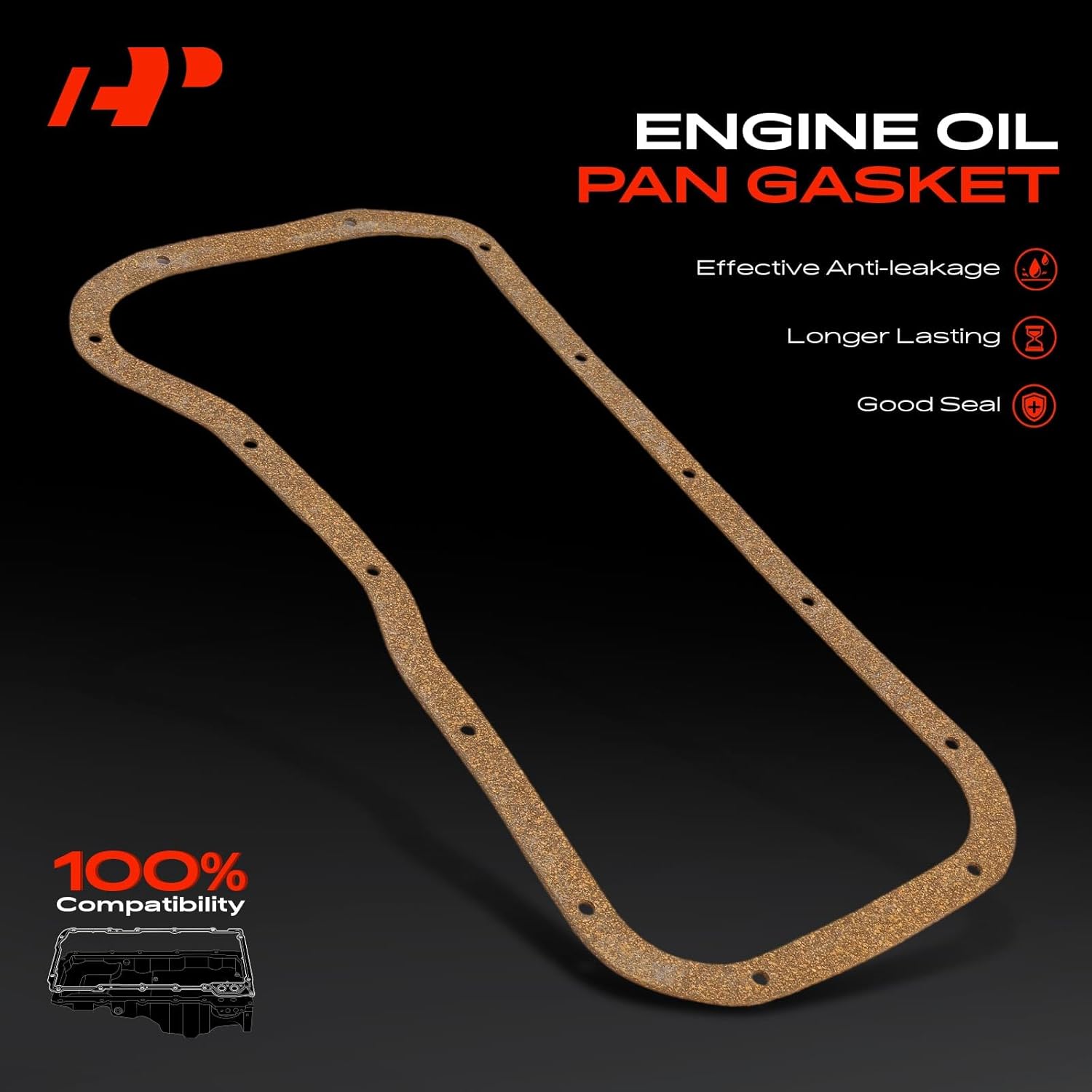 A-Premium 2.4L Engine Oil Pan Gasket Set, Compatible with Nissan Axxess, Stanza, 1990 1991 1992