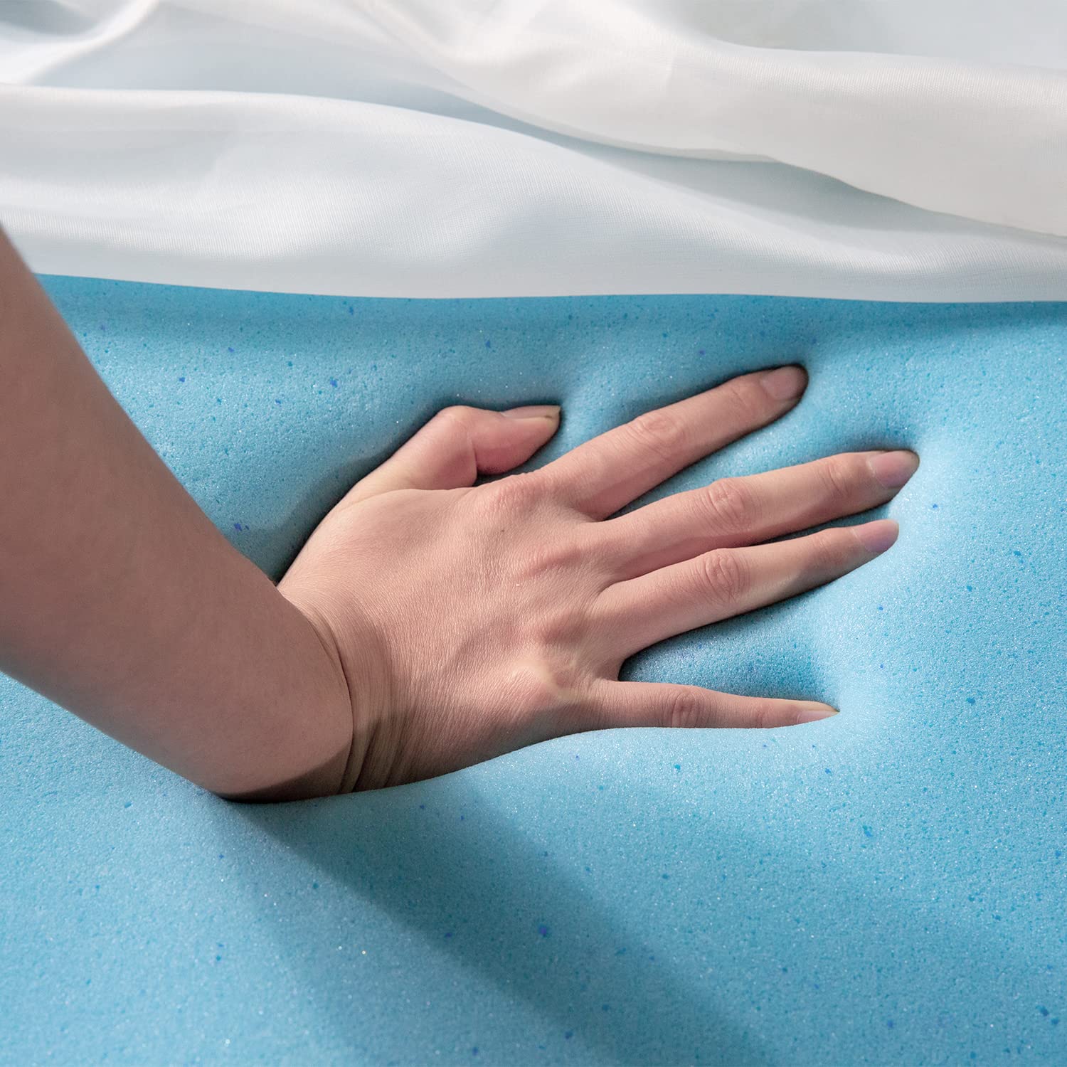 Geegoos Letto per cani in memory foam, grande letto per cani, lavabile con cerniera rimovibile, fodera impermeabile, materasso per cani con fodera e fondo antiscivolo (104 x 73 x 7 cm, grigio)