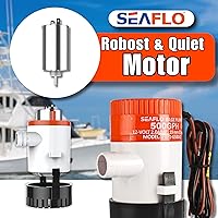 Vista 4 de SEAFLO Bomba de Sentina Serie 01 500 GPH – 12V, Salida de 3/4", Bomba Sumergible Marina con Protección Antibloqueo de Aire, Certificado CE y RoHS