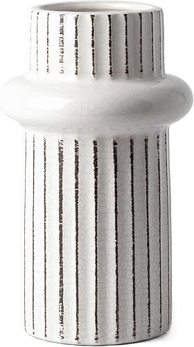 VICTOR & TERESA Jarrones decorativos de cerámica para decoración del hogar, florero azul vintage para flores, jarrones modernos de granja para mesa,