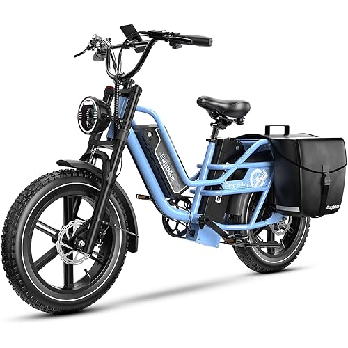 Dual Battery Electric Bike for Adults, 160 Miles Long Range Cargo Ebike with 48V 60AH Removable 2880WH Battery, 1450W Peak Motor 34MPH Electric Bicycle, 20" x 4" Fat Tire Hydraulic Brakes E Bike