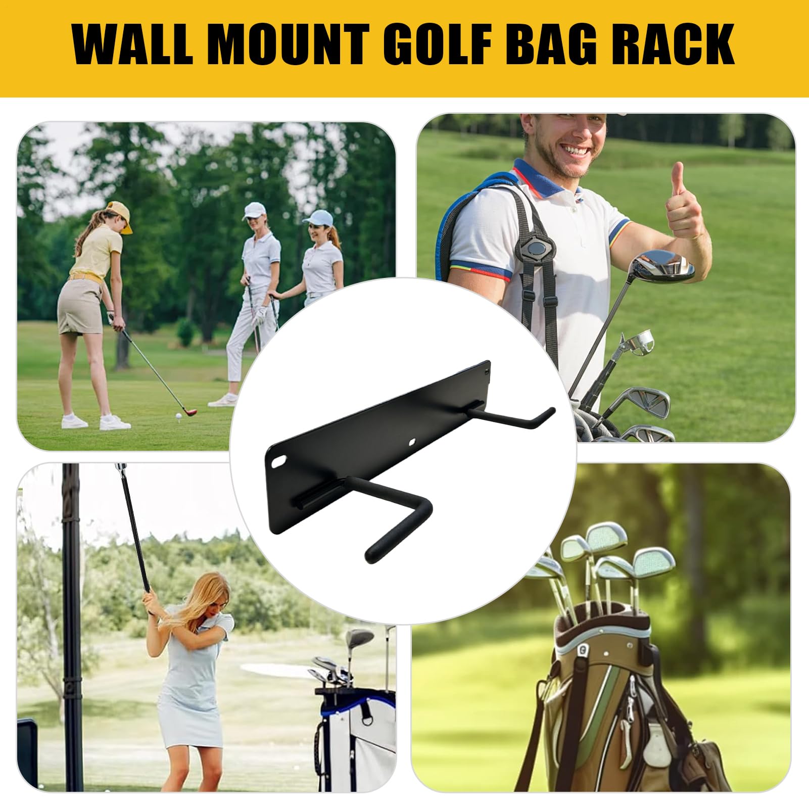 Support mural pour sac de golf Robuste et Gain de Place