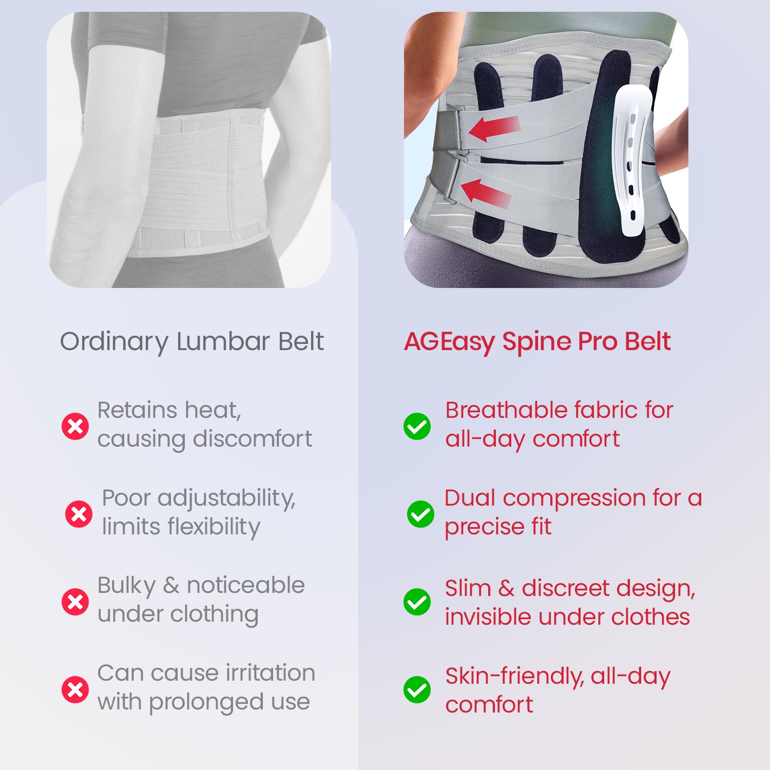Antara AGEasy Spine Pro Belt for Lower Back Pain Relief, Sciatica, Muscle Strains, and Spinal Recovery | Adjustable Lumbar Support Belt for Men & Women | Improves Posture, Reduces Discomfort, Enhances Stability & Aids in Injury Recovery | Orthopedic LS Belt (XL) - Image 7 thumbnail