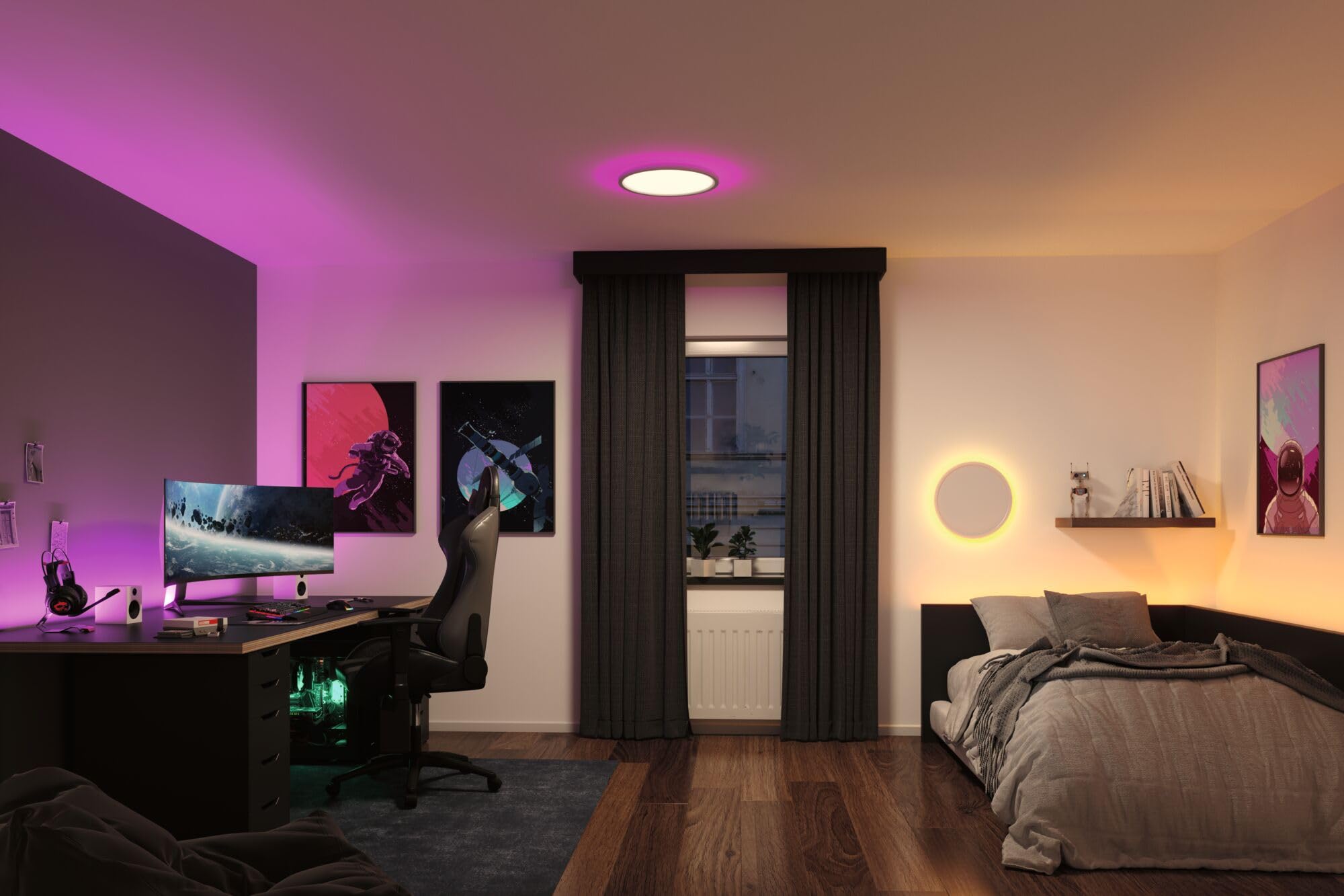 Paulmann 71192 Panel Atria Shine SepSwitch 32W TunW RGB 400mm Weiß Kunststoff