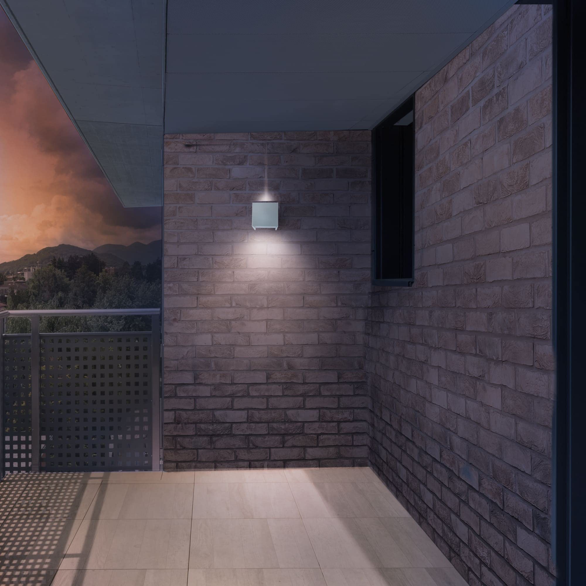 wonderlamp W-T000045 Aplique de Pared led -Interior y Exterior - Leva, Luz Orientable 120º, Blanco, 2 Luces 5W, Luz Neutra 4000K, Ip54