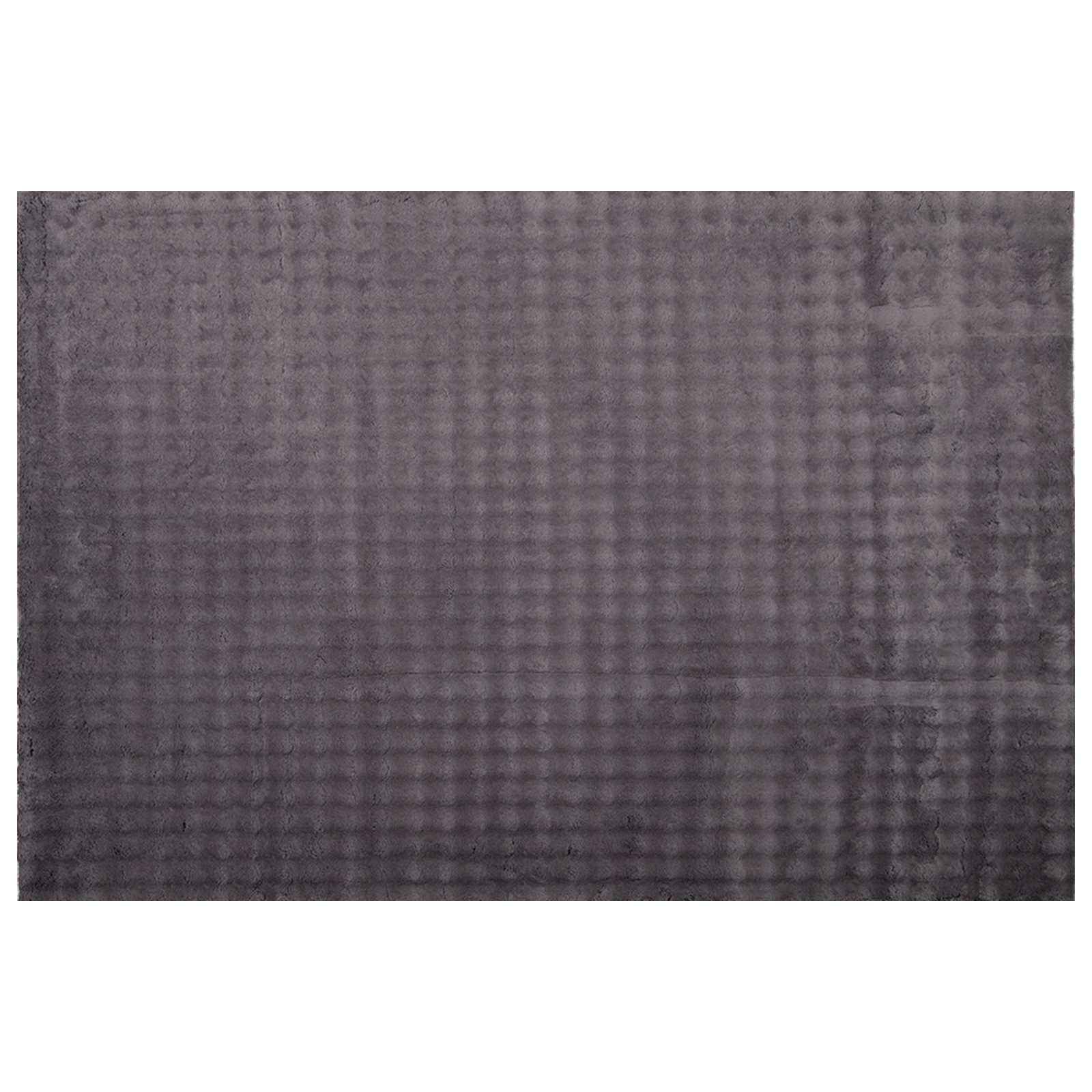 Tapis de salon anthracite antidérapant et moelleux Sirolo