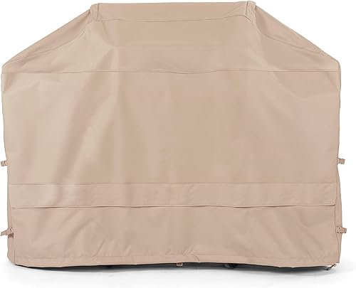 Covermates Funda para parrilla, poliéster resistente, resistente a la intemperie, dobladillo con cordón, parrilla y tejido antidesgarros, color